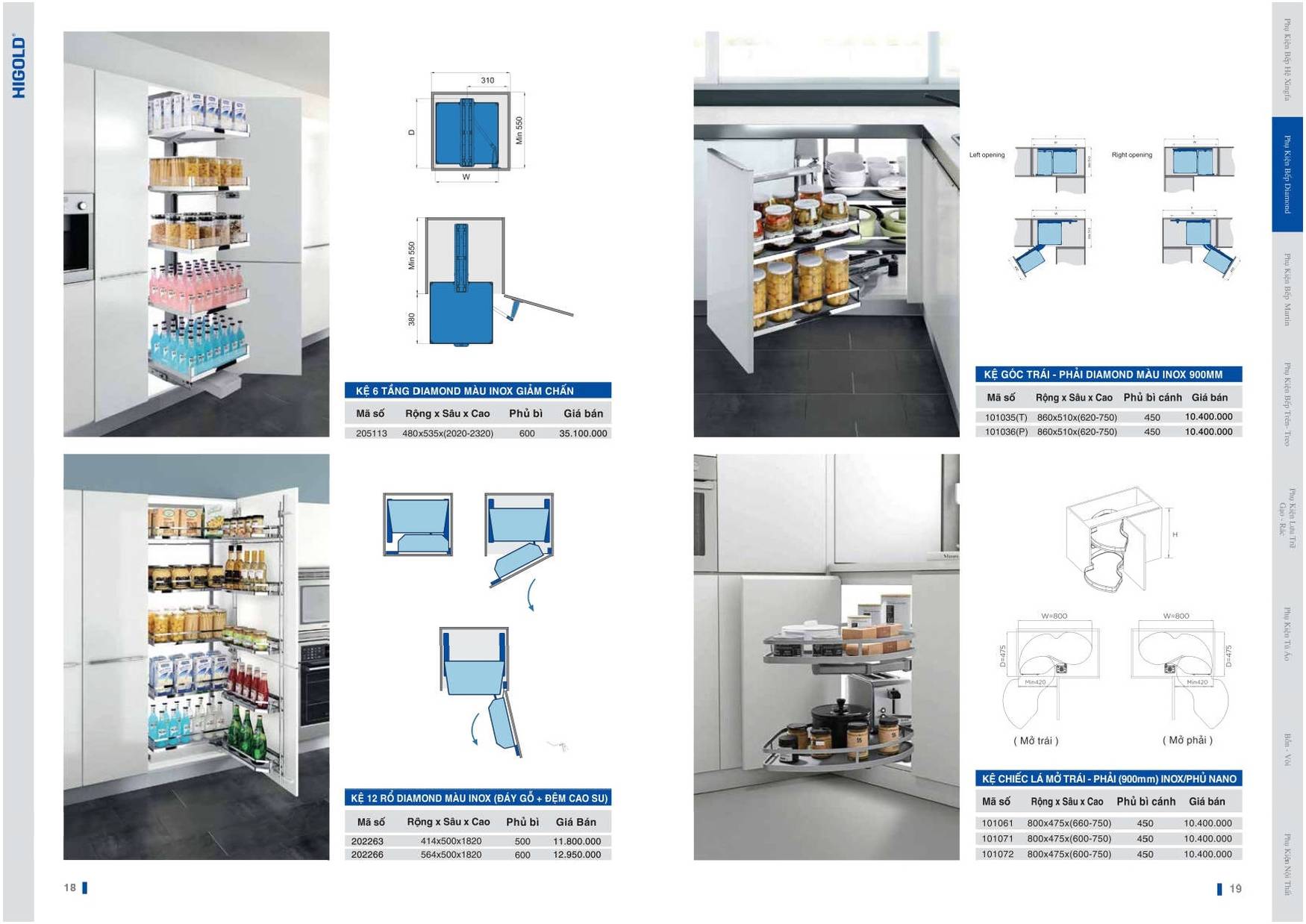 Catalogue và Bảng giá Phụ kiện bếp HIGOLD T6 2024 /Page 9